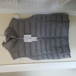 Uniqlo grey down feather vest size xs